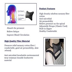 Premium Dolphin Neck Rest Neck Supporters Pillow Cushion for All Cars - black